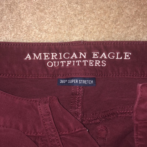 American Eagle Maroon Jeggings - Picture 4 of 4